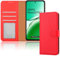 iCatchy for Oppo Reno 12 FS Case Leather Wallet Book Flip Folio Stand View Magnetic Protect RFID Blocking Cover compatible with Oppo Reno 12 FS Phone Cover (Red)