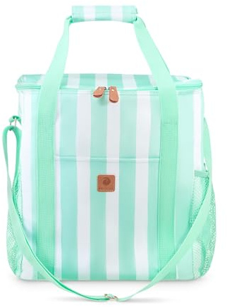 Whitesands Large 20L Family Cool Bag, Insulated Lining, Spacious Outer Pockets, Keeps Food Fresh & Cool for 6 Hours, Carry Handle & Shoulder Strap For Picnics
