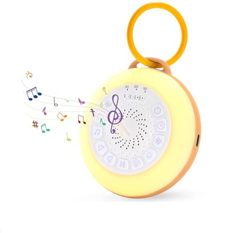 JINER Macchina Rumore Bianco Neonato con Luce Notturna, 31 Suoni Rilassanti per Dormire, Rumore Bianco Ricaricabile USB-C con 3 Timer Sonno per Dormire
