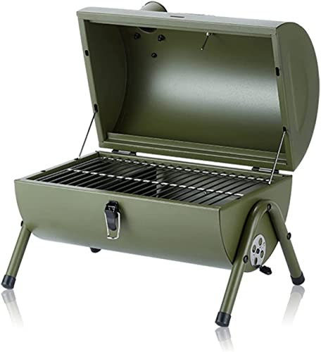 Parrilla de barbacoa portátil de gas para exteriores, ahumador plegable de carbón, barbacoa de mesa para camping, jardín, patio trasero