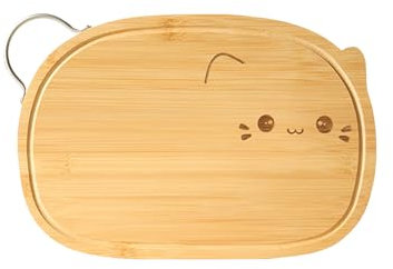 Wooden Cutting Board, Reusable Meat Butcher Block, Double-Sided Design, Juice Groove & Non-Slip Texture, Ideal for Steak Serving, Sushi Making, 14.17x9.84x0.39 inches