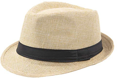 PINTUTU Cappello Panama Unisex Cappello da Sole in Paglia A Tesa Larga per Uomo E Donna Cappello di Paglia Cappello da Spiaggia in Paglia Cappello di Paglia Uomo Estivo