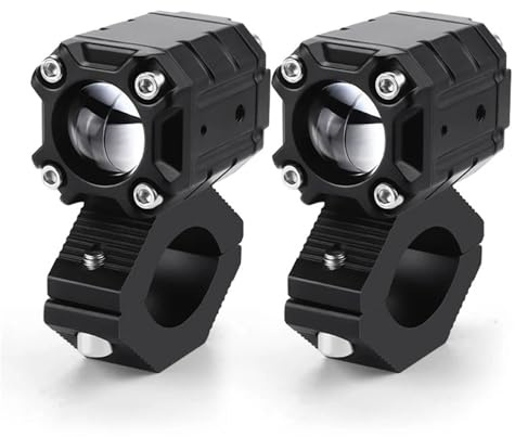 LKRGBXA Faro Motocicletta Proiettore Faretti LED Moto Lenti Bianche Gialle Abbaglianti/anabbaglianti Fari Fendinebbia Ausiliari LED Per Moto