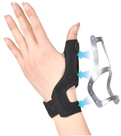 sitengjun Ferula para Dedo Pulgar,Soporte para pulgar para derecha e izquierda,Ajustable para Pulgar con férula de aluminio para tendinitis, esguinces, articulación del pulgar