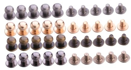 Cabilock Prácticos y Resistentes Remachadores de Aleación Dorada Juego de 72 Tornillos para Accesorios de Equipaje para Decoración y Confección de Ropa