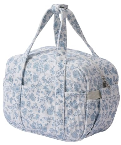 Nuatc Bolsa de almuerzo multiusos de tela de algodón con compartimento de espacio para contenedores, aperitivos y artículos personalizados. Bolsa de almuerzo impermeable