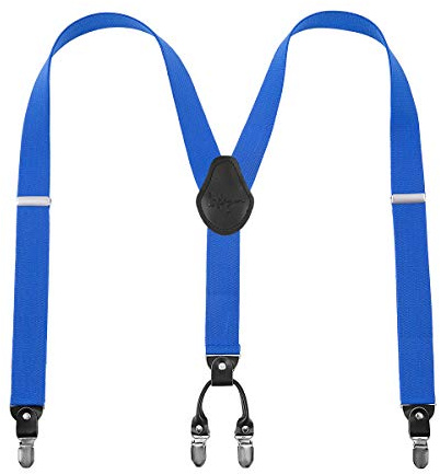 Lafayon Hosenträger Herren mit 4 Clips, Y-Back 3,5 cm Breit Hosenträger Heavy Duty Verstellbar und Elastisch mit Starken Metallclips