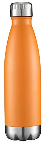 HASLE OUTFITTERS 17oz Stainless Steel Water Bottle, Vacuum Insulated, Double Walled, Keeps Drinks Hot/Cold, Orange, 1Pack
