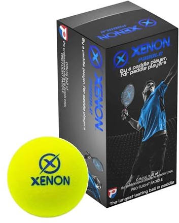X Platform Tennis Balls by Xenon, Bright Yellow for High Visibility, Superb Durability, APTA Approved, 2 Balls per Sleeve (2 Ball Sleeve)