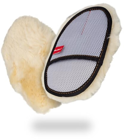 Maxshine Universal Premium Sheepskin Wool Wash Mitt – Ultra-Soft Real Lambswool Glove for Car Washing – Gentle, Scratch-Free Cleaning Pad for Safe Car Detailing & Paint Protection