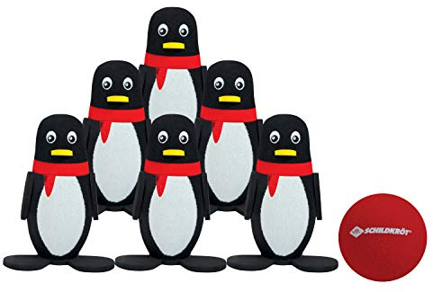 Schildkröt Pinguin Soft Bowling Set, Kegelset, Indoor- und Outdoor, bestehend aus 6 Pinguinen mit stabilem Stand und Einer Soft-Bowling-Kugel, 970303