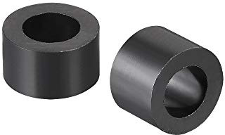 sourcing map 100 Stück Nylon Runde Distanzscheibe 4.2mm Innendurchm. 7mm Außendurchm. 5 mm Höhe für M4 Schrauben Schwarz