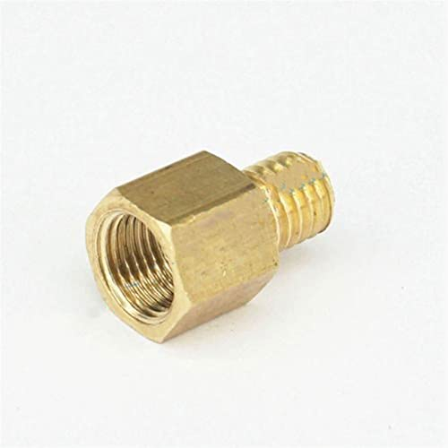 Lnanqing-Brass Adapter Copper M/F 1/8,1/4,3/8,1/2 3/4 BSP Male To Female Threaded Brass Coupler Adapter Brass Pipe Fitting, 1pcs, Garden Hose Connector (Thread Specification : 03F 03M)