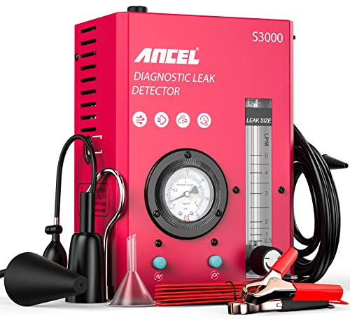 ANCEL S3000 Macchina del Fumo per Auto con Doppia modalità, 12V EVAP Smoke Leak Detector con Manometro e Flussometro Regolabile, Fumo Tester di Perdite per Tubi di Carburante per Veicolo Moto Barca