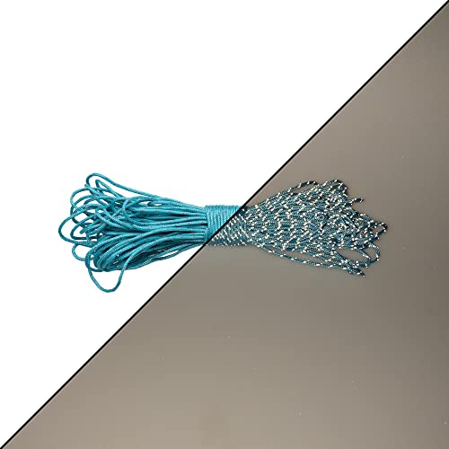 Paracord Planet – Fluorescent 1.75mm Reflective Guyline 95 Paracord Tent Rope Camping Parachute Cord – Neon Turquoise – 65ft