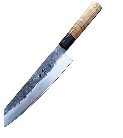 Couteau de 8 pouces Chef Main forgé High Carbon Kiritsuke Shape 8Cr14Comov 3Layer Acier composite Cuisine professionnelle Couteau de Chef de Chef