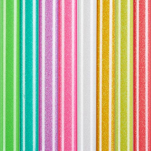 Blueshyhall 8 Unidades de Vinilo Brillante con Purpurina, lámina de Transferencia para plóter, Papel de Transferencia Textil, Vinilo Brillante, Papel de Transferencia para Planchado, lámina plóter