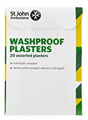 St John Ambulance Assorted Washproof Plasters - Pack of 20