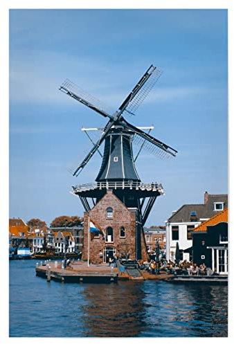 artboxONE Poster 150x100 cm Städte Windmühle de Adriaan, Haarlem - Bild windmühle haarlem Holland [95427a]