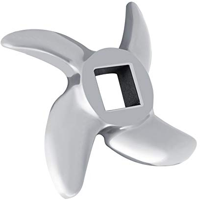 Lames de Hachoir à Viande 12 22 32 en Option, Couteau de Hachoir en Acier Inoxydable, Lames de Hachoir en Forme de Croix, Plaque de de Hachoir Pièce de Rechange pour Hachoir à Viande de(22#)