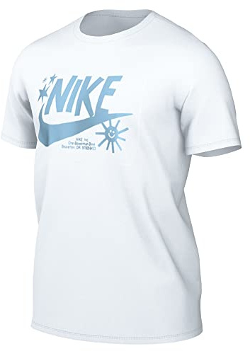 NIKE DR7807-100 M NSW Tee HBR Statement T-Shirt Herren Weiß Größe L