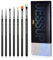 Jessup Pinceaux Fard à Paupières 7 pièces Kit Pinceaux Maquillages Yeux Moelleux pour Mélange D'ombre à Paupières Anti Cernes Shader de Pli,Noir T334