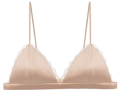 Bralette in Pizzo Donna Floreale Regolabile Spalline Sottile Collo a V Occhiello Gancio Senza Imbottito Triangolo Reggiseno Filo (con Imbottito) Fitness Set Donna Abbigliamento