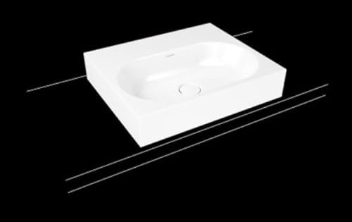 Kaldewei CENTRO Aufsatzwaschtisch 3057 600x500x120 mm, 903006033001, Ausführung: mit 3-er Hahnlochbohrung