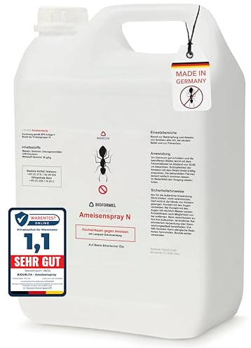 BIODELTA Ameisenspray 5 l - Ameisenmittel für draußen und drinnen | Gegen Ameisen aller Art und deren Larven - fleckenfrei auf Wasserbasis - die Alternative zu Ameisengift - innen und außen