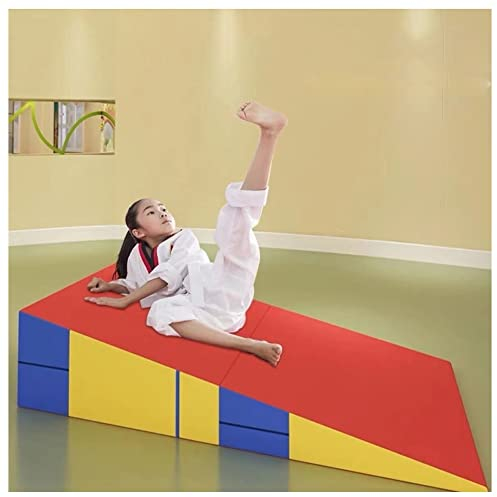 Gymnastik-Käse-Keil-Neigungsmatte, zusammenklappbar, für Training, Spielen, Aerobic, einfach zu transportieren und aufzubewahren, mehrere Größen erhältlich
