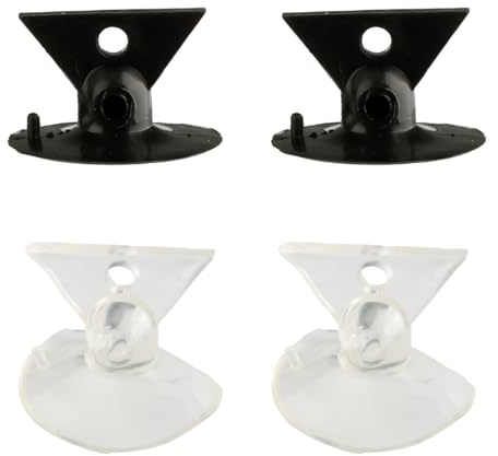 GroveEss 4PCS Bulb Changers, PVC Durable Remover Suction Cups, Strong Suction Safety Removal Sucker Tool for GU10 Replacing (Black, Clear)