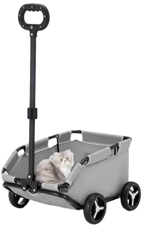 Poussette pour chien, chariot de transport à roulettes, chariot pour animaux de compagnie, poussette légère pour animal de compagnie, chariot pliable pour chien, chariot pour chien, poussette pour