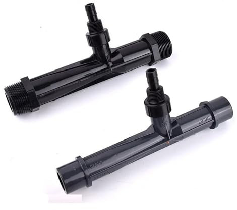 XIOKLM 1PC UPVC éjecteur d'eau Venturi mélangeur gaz-liquide applicateur d'engrais aquarium aquarium jardin irrigation raccords de tuyau d'eau(1 Inch)