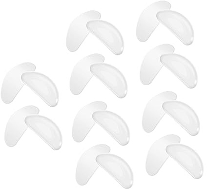 Healvian 10paia Cuscinetti Nasali in Silicone per Anti-slittamento Adesivo Autoadesivo Adatti per da Sole Bianco Trasparente