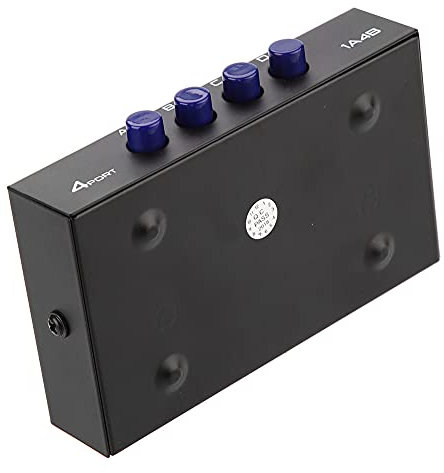USB-Switch Box, 2/4-Port Manueller Peripheral-Sharing-Switch zur Peripheriegeteilt für PC, Drucker, Scanner mit 4 Anschlüssen für externe Geräte