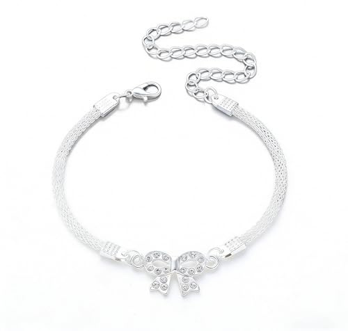 Aneneiceera Bracelet De Cheville Boho En Cristal Avec Noeud Papillon Creux En Strass Bracelet De Cheville En Or Avec Chaîne Plate Bijoux De Cheville Pour Femmes (doré)