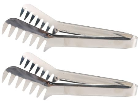 Alnicov Pinzas para Espaguetis De Acero Inoxidable para Hornear Espaguetis, Utensilios De Cocina, Color Plateado