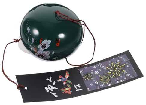 Hemobllo Japanisches Keramik Windspiel Hängend 17.32X2.76In Gartendeko Windkamm Mit Entspannenden Klängen Für Balkon Garten Und Innenbereich