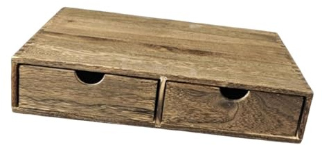 EHJRE Porte Capsules à Café Tiroir de Rangement En Bois Support pour Cafetière Organisateur de Comptoir avec Deux Niveaux de Rétro Adapté pour La Cuis, Brun Foncé