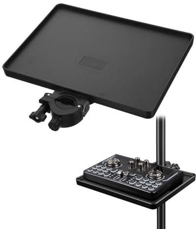 WINXMIN 1 pcs Mikrofonständer Mikrofon Ständer, notenständer, mikrofon halterung, Ablage für Noten, ständer Mikrofonständer Zubehör, Halterung für Soundkartenfach, 22 * 16.5CM