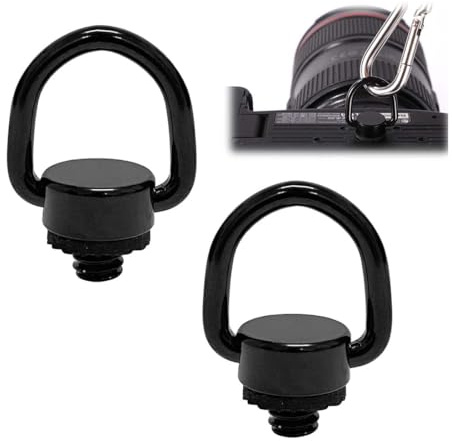 MUNZE 2 Stück D-Ring-Kameragurte Schrauben 1/4 Zoll Schraube Adapter Edelstahl Material Für Kameraschraube, Stativ Schraubek, Kameragurt, Kamera Mit Handschlaufe.