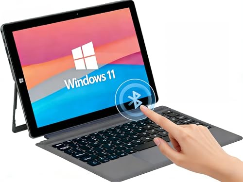 SZTPS Tablet Windows 11 de 11,6 Pulgadas, Intel N4020C, 8GB de RAM + 256GB de Memoria, 2 en 1 con Teclado extraíble