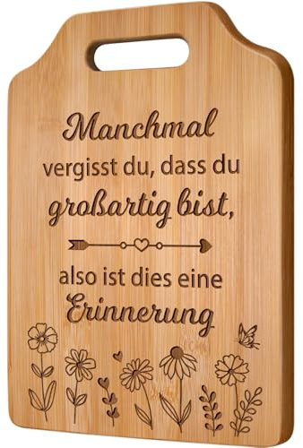 Giftasy Geschenke für Frauen - Graviertes Bambus Schneidebrett, Geburtstagsgeschenk für Frauen, Freundin, Beste Freundin, Schwester, Mama, Oma, Muttertag, Muttertagsgeschenke, Geschenkideen