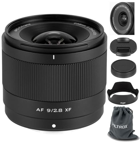 VILTROX 9mm F2.8 XF-Mount APS-C Objektiv für Fuji, Ultraweitwinkel-Autofokusobjektiv für Fujifilm Fuji X-Mount Kameras X-E4 X-E5 X-H1 X-Pro3 X-S10 X-T4 X-T30 XT30II X-T200 X-H2 X-H2S X-T5 X-S20 X-T50
