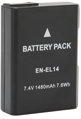 Jelquix EN EL14 Camera Battery, 7.4V 1480mAh Lithium Ion Battery with Overcharge Protection for D5300 D3200 D5200 D3400 D5600 D3500 D3300 D3100 D5100 P7100