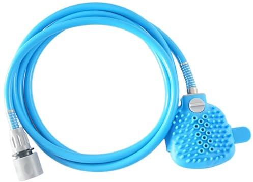 Dog Shower Attachment, Washer & Shower Attachment,2.5M Long, Pet Bath Hose with Brush, Massaging Pet Bath Brush & Sprayer for Washing Scrubbing Massaging Grooming 1pcs