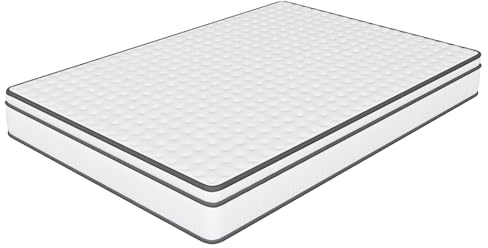 BestAlice Materasso 140 x 190 cm, altezza 25 cm, a 7 zone, con tessuto morbido, grado di durezza H2, rete 3D traspirante, materasso a molle insacchettate certificato Öko-Tex, materasso ortopedico