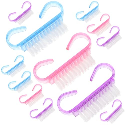 LOLIPPYY 21 Stück Maniküre Nagelreinigungsset Kunststoff Staubbürste zum Entfernen von Staub und Schmutz Kleine Bürste für Manicure und Pedicure