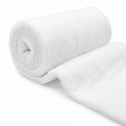 Polsterwatte Volumenvlies 200g/m², 1.5x2 Meter Polstervlies Meterware 30mm Dicke 100% Polyester Waschbar Patchworkvlies Vlieswatte Polsterung Watte als Füllung für Steppdecken, Bettwaren, Kissen & DIY