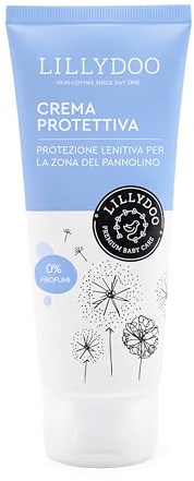 LILLYDOO Crema Protettiva Lenitiva per il Cambio Pannolino, per Pelli Sensibili di Neonati e Bambini, con Aloe Vera, Olio di Albicocca e Olio di Cocco Bio, Senza Profumi né Coloranti, 75 ml
